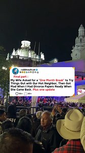 Final part. My wife asked for a one month break to try things out with our hot neighbor. Then got mad when I had divorce papers ready when she came back. #aita #reels #reddit #redditposts #askreddit | Bollywood Beauty