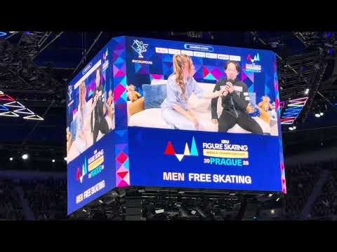 2026 Worlds Yuma Kagiyama JPN kiss&cry interview after free program 28/03/2026 Prague, CZE