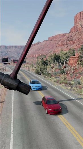 ULTRA Cars vs Giant Pit Bollards Crash😤 - BeamNG.drive