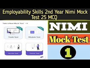 Employability Skills 2nd Year Nimi Mock Test 25 MCQ | Nimi Mock Test - 1 | For ITI CBT EXAM 2024