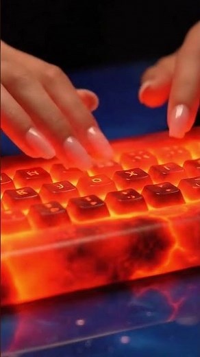 🔥 ASMR Lava Keyboard Typing | Ultra Realistic Fiery Keystrokes