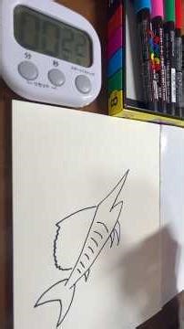 ［ASMR］Drawing a Sailfish in 60 seconds