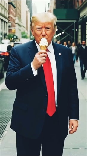 Donald Trump Dropped Ice Cream and CRIED 😭🤣 #trump #usa #shortvideo #comedy #trending #shorts #fun