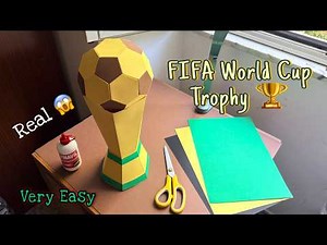 How To Make World Cup Trophy with paper 🏆 Paper World Cup trophy 🏆 FIFA Paper Craft