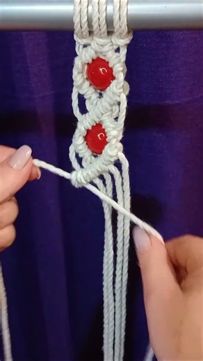 Macrame knot tutorial with beads #macrametutorial #patternknot #diy #easymacrame #basicmacrame