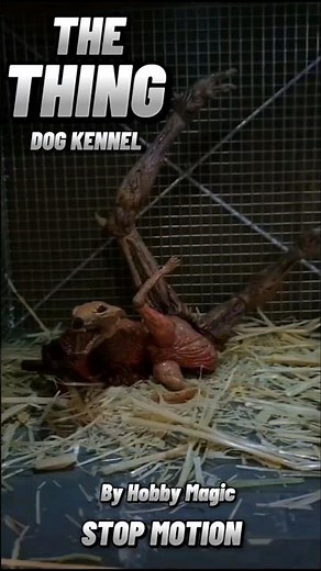John Carpenter THE THING 1982 stop motion [dog kennel creature] movie moments shorts neca diorama