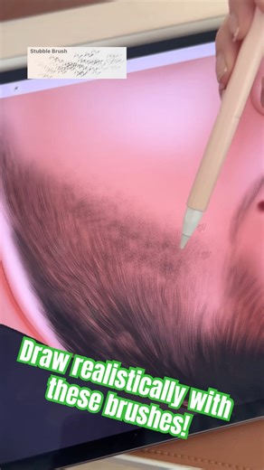 Best beard digital brushes for beginners on PROCREATE! #procreate #drawing #digitalart #arttutorial