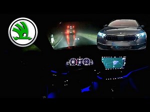 Skoda Octavia IV Facelift 2025 LED Matrix headlights Test | night driving | 2.0 TDI 150PS | POV
