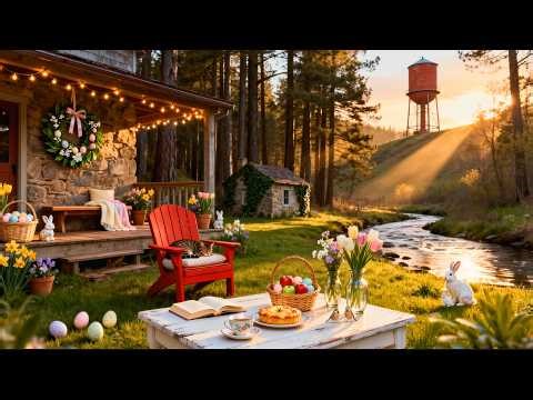 🐣 Cozy Easter Sunday Morning Porch 🌸 Riverside Spring Ambience, Birds & Relaxing Sounds