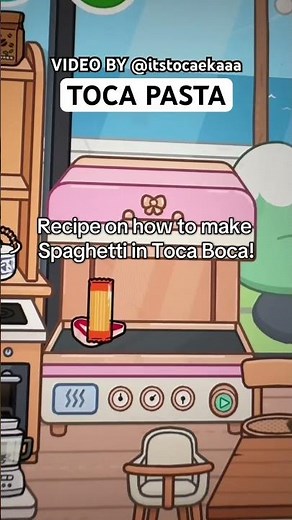 SPAGHETTI RECIPE ON TOCA BOCA 🍝 brand new way to make pasta 🫣 by @itstocaekaaa