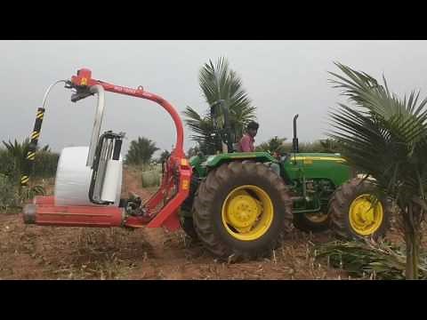 Wrapping Fresh Corn Silage Bales