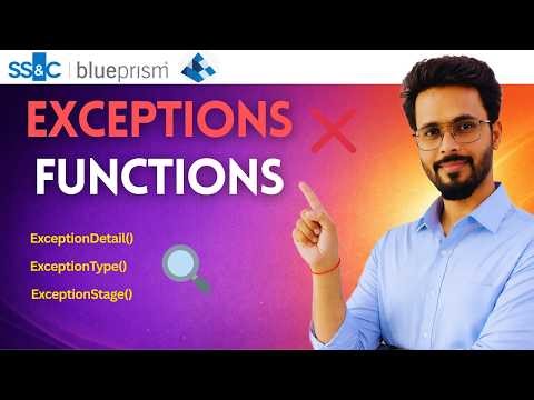 👉 ExceptionDetail, ExceptionType & ExceptionStage in Blue Prism | Exception Functions