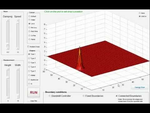 Matlab Shallow Water Simulation GUI (with code)