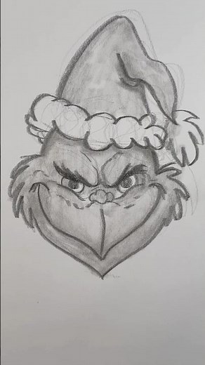 Draw the Grinch! Step-by-step drawing lesson for beginners.