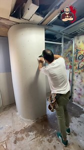 🔥 Montaje de Tabique de DRYWALL con Esquina CURVA 🌀 Resistente y Profesional 🛠️ #drywall | The MadMan of Drywall.