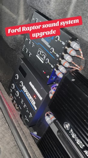 2014 Ford raptor with a full complete sound system upgrade. Check out the Aamp rack in the back with two nemesis amplifiers audio control LC seven pro and audio control epicenter #FordRaptor #ChevySilverado #Corridos #Banda #LosAngeles.
