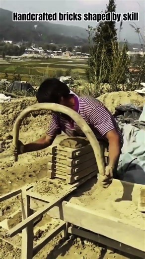 Traditional Manual Brick Making Process Using Wooden Mold Method