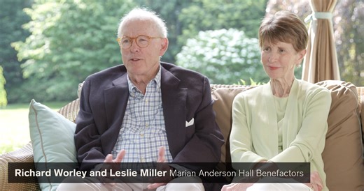 Meet the visionary philanthropists behind the dedication of Marian Anderson Hall, Richard Worley and Leslie Miller. It is thanks to their extraordinary generosity and selfless leadership that Marian Anderson, one of the greatest musical artists of the 20th century, will forever be memorialized in one of the greatest concert halls of the world, home to one of the greatest orchestras in the world. Thank you, Rich and Leslie! | The Philadelphia Orchestra
