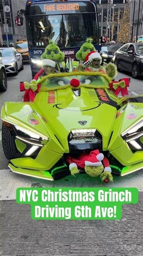 NYC Christmas Grinch Driving in New York City #thegrinch #christmasdecorations #driving #christmas