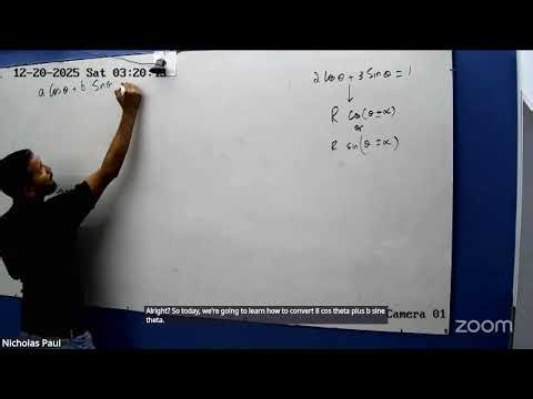 Unit 1 Pure Mathematics Trigonometry Solving a Cos + b Sin = k