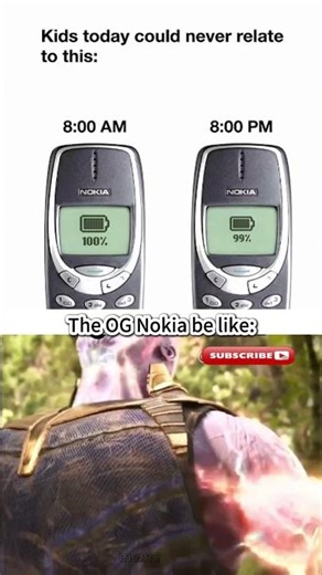The legendary battery life of OG Nokia phones funny meme nostalgic