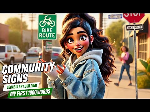 Learn Community Signs and Symbols! | Vocabulary and Quiz | My First 1000 Words