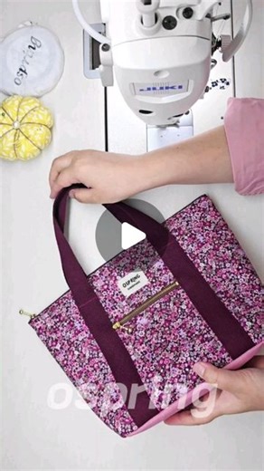 ospring_sewing on Instagram: "[DIY] Zipper Totebag 💖 Sewing Tips 🧵 simple and quick sewing ✏️ pattern & measurements included ❤️ Youtube link in BIO #diy #tutorial #sewingtips #fabricwallet #fabricbag #fabricpouch #sewingforbeginner #howtosew #easysewing #simplesewing #파우치만들기 #가방만들기 #지갑만들기 #totebag #zipperbag"
