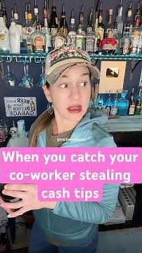 How to catch your co-worker stealing cash tips when you tip pool as a bartender #bartender #tippool