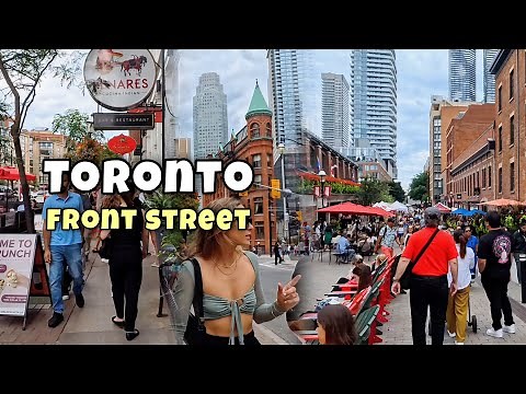 Toronto Walking Tour, Front Street Downtown Toronto Canada 🇨🇦 4K