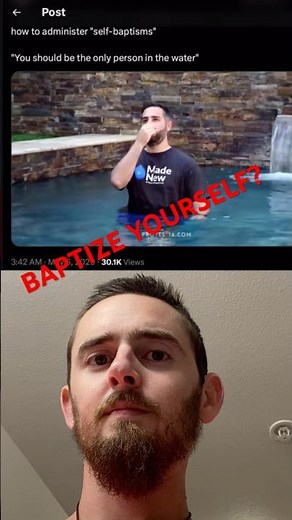 Baptize YOURSELF?! #baptism #repentandbelieve