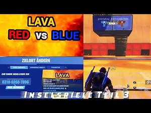 Rot gegen Blau Lava | Inselaufträge | Red vs Blue Lava | Fortnite