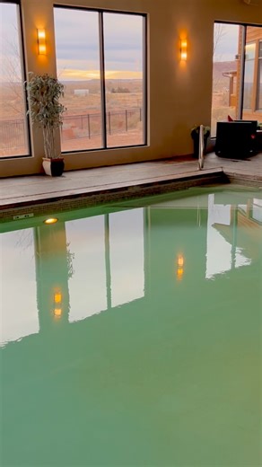 16 reactions | Cozy season, Desert Rose style ✨ There’s nothing like soaking in our warm pool and hot tub while the desert air turns crisp outside. Massive windows bring in the views — so you can unwind in comfort while still feeling connected to the stunning Bluff landscape. #DesertRoseResort #BluffUtah #FallInUtah #DesertGetaway #IndoorPoolViews #UtahHotels #SouthwestRetreat #DesertRoseBluff #VisitUtah #RelaxInLuxury #CozyVibes #DesertLuxury | Desert Rose Resort & Cabins | Facebook