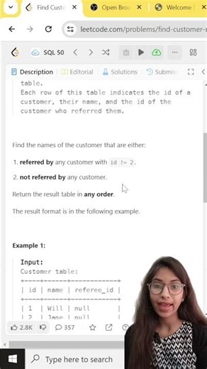 Find Customer Referee| SQL Leetcode 584 | #sql #leetcode