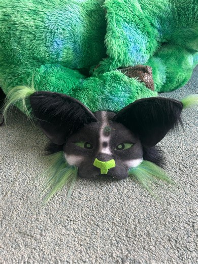 Handmade Green Themed Cat Mask - Etsy