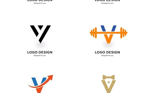 字母V如何结合各行各业设计logo