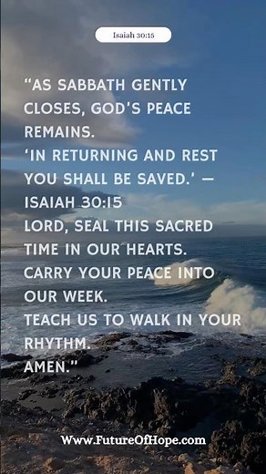 Sabbath Closing Prayer | Scripture & Peace | The Rhythm of God
