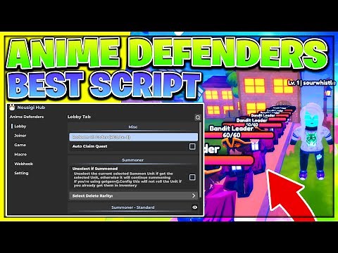Anime Defenders Script/Hack (AUTOFARM, AUTO SUMMON, MACRO AND MORE!