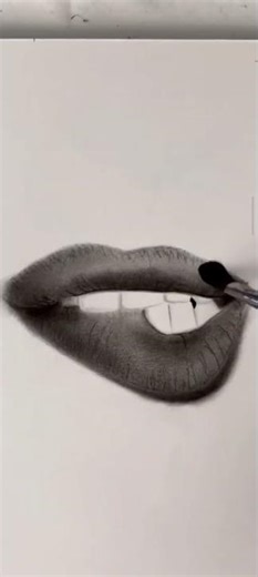 How to Draw Realistic Lips (Most People Do This Wrong) #shorts