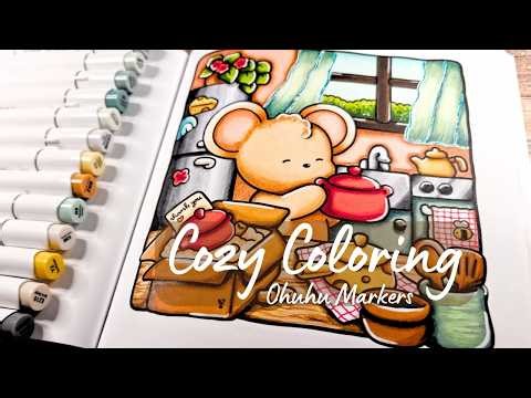 Color With Me 🐭 Cozy Days | Beginner-Friendly Ohuhu Blending | Coco Wyo💛🍓