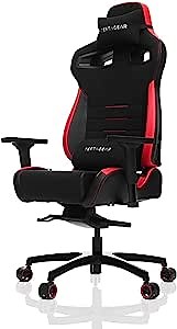 Vertagear Gaming Chair Ergonomic Home Office Coffee Fiber Computer Desk High Back Racing Seat, P-Line PL4500 BIFMA Cert Big Tall XL, Black/Red