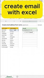 create email address with excel in second-ساختن ایمیل با اکسل
