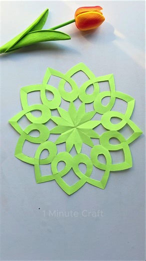 Amazing 3D paper craft 💚💚 Easy Paper Craft Tutorial #craft #diy #diycrafts