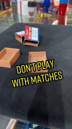 On the magic shop counter: Matchless Matchboxes. #magicshop #magic #magictrick #matchmagic #barbet #ukmagic