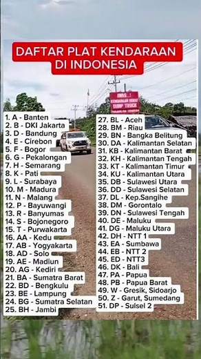 CHECK VEHICLE PLATE CODES!! COMPLETE LIST OF VEHICLE PLATE CODES IN INDONESIA #shorts