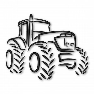 Tractor Sketch Embroidery Design Instant Download Digital File - Etsy