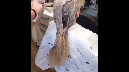 Showing Brown Hair To Blonde Hair Coloring