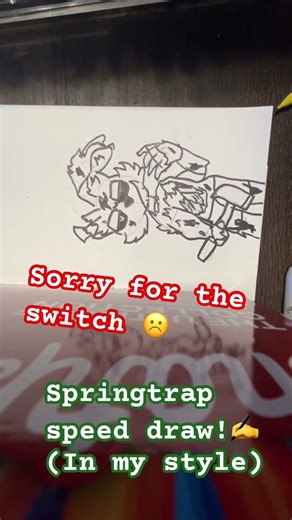 Springtrap speed draw ✍️ #springtrap #fnaf #music #art