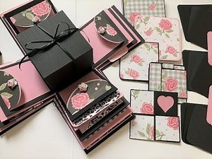 5 layer Interactive Box card | handmade card | 5 layer explosion box