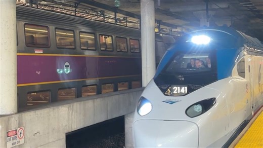 Watch as the new Acela train pulls into Providence's station