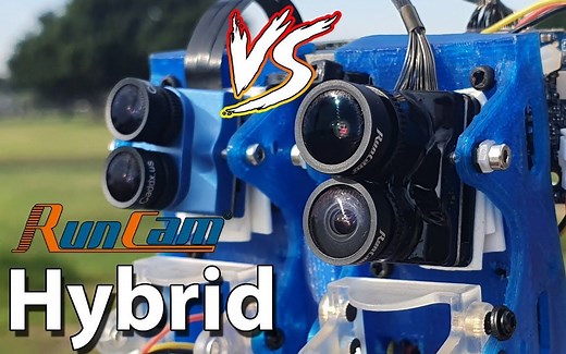 【FPV穿越机】摄像头评测 | Runcam Hybrid 4K Vs Caddx Tarsier蜗牛眼镜猴 - 并排横向对比（日光条件）| 分体式卡录相机